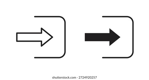 Fazer logoff da coleção de ícones simples e traçados para trabalho da UIx.