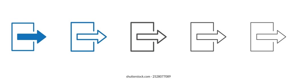Ícone Logoff Vetor simples isolado no outline