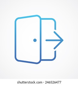 Log out icon in line style