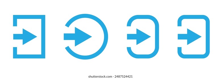 Log out icon. Logout Icon Vector Line Symbol.