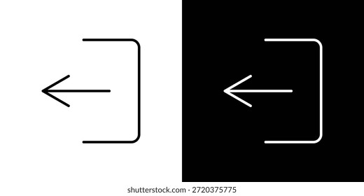 Abmeldesymbol. Minimalistisches Vektordesign Bearbeitbarer Strich. EPS10