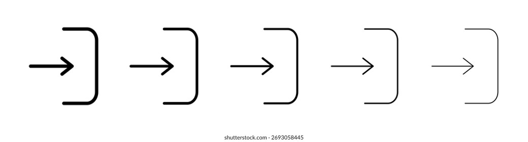 Log out icon for mobile concept and web design.