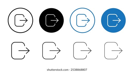 Signo de conjunto de esquema de icono de Cerrar sesión