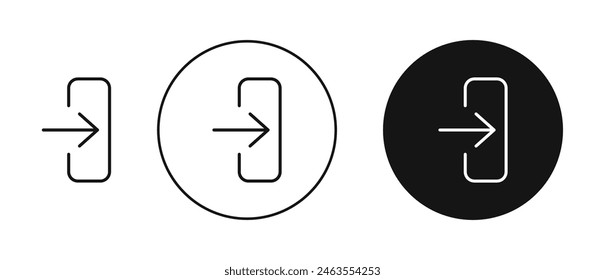 Log Out icon set. exit icon. logout button sign suitable for UI designs.