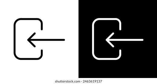 Log Out icon set. Sign out vector symbol. Exit button icon.