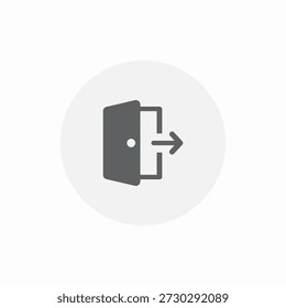 log out icon sign vector