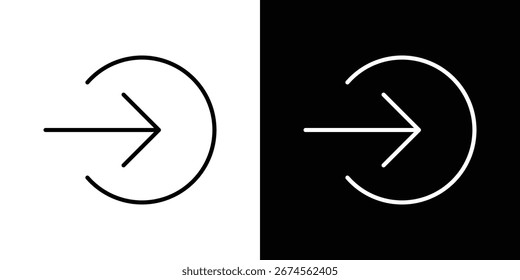 Log out icon. Simple Minimal Pictogram. Vector