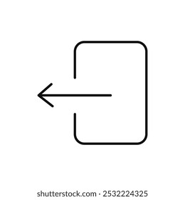 Log out icon. simple thin line icon.
