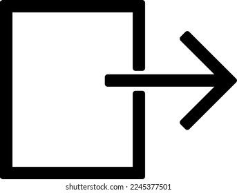 Log out icon symbol. isolated exit element in trendy style..eps
