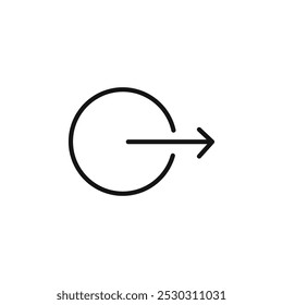 Log out icon Thin line art isolated