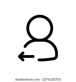 Log Out icon in trendy outline style isolated on white background. Log Out silhouette symbol for your website design, logo, app, UI. Vector illustration, EPS10.