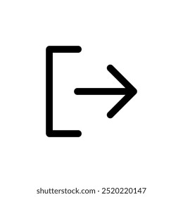 Log out icon, vector design