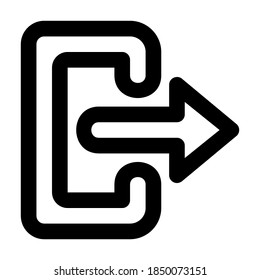 Log Out icon vector illustration in line style for any projects, use for website mobile app presentation