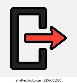 Loggen Sie sich ein Symbol, Vektorgrafik in vollem Line-Stil, verwenden Sie die Website Mobile App-Präsentation