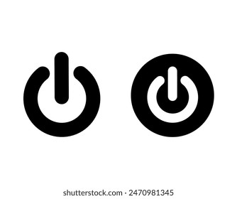 Log out icon vector with simple design.power button icon
