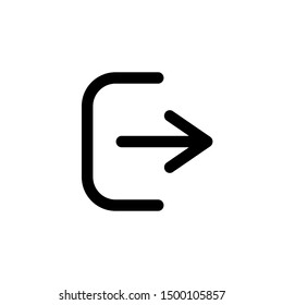 Log Out Icon Vector Symbol Design Illustration