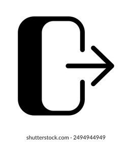 Log Out Icon Vector Symbol Design Illustration