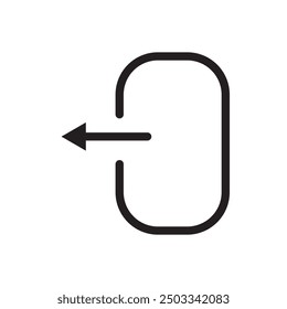 Ilustración de diseño de símbolo de Vector de icono Cerrar sesión