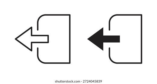 Abmelden Symbole Logo-Design, Piktogramm Symbole