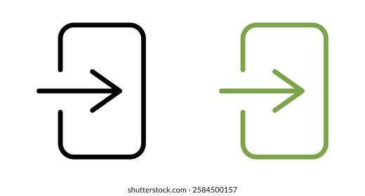 Log Out icons pack in black and colored version