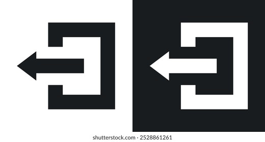 Ícones de logout. vetor de estilo sólido