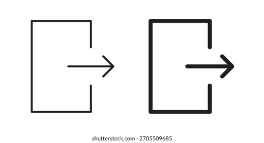 Ícones de logout para usar web design,ilustração logo.Symbol.
