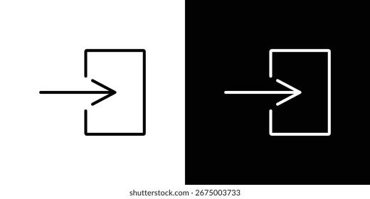 Log out icons, vector best stroke icon EPS