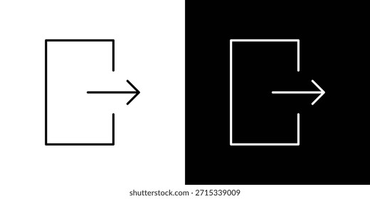 Modelo de vetor de ícones de logout, EPS 10 para design