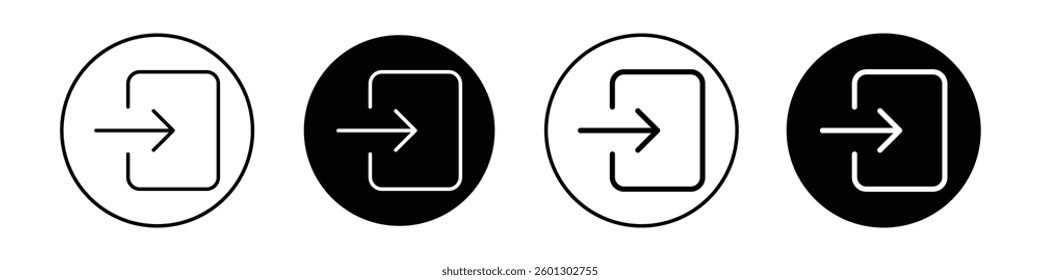 Log Out icons vectors graphics collection