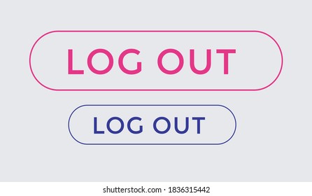 log out txt button. log out label sign icons. log out web buttons. log out