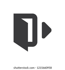 Log out vector icon
