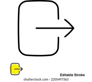 Log Out Vector Outline Icon