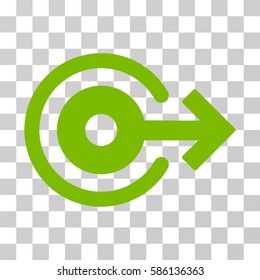 Log Out vector pictogram. Illustration style is flat iconic eco green symbol on a transparent background.