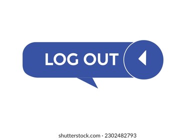 log out vectors, sign, lavel bubble speech log out
