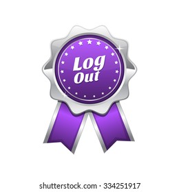 Log Out Violet Vector Icon Design