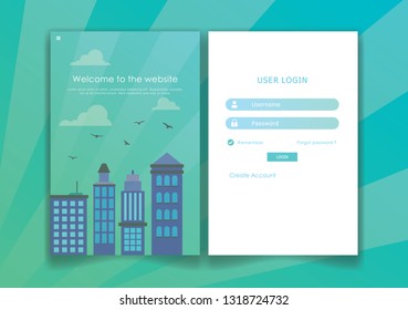 log in page design, page builder design
