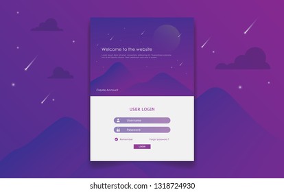 log in page design, page builder design