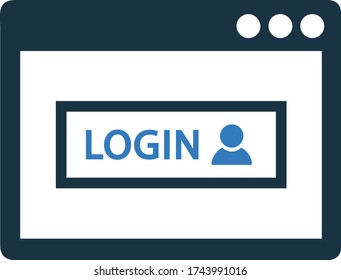log in password icon, sign in info