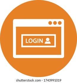 log in password vector icon, sign in info