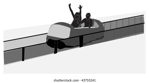 Log Ride Silhouette
