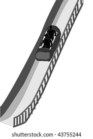 Log Ride Silhouette (slope)