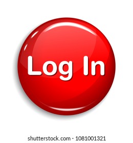 Log In Round Vector Web Element Circular Button Icon Design