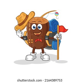 the log scout vector. cartoon character