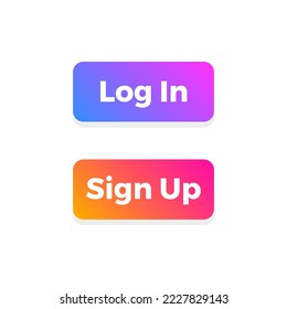 Loggen Sie sich ein und registrieren Sie einzelne VektorWeb-Buttons