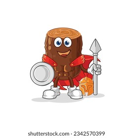 the log spartan character. cartoon mascot vector