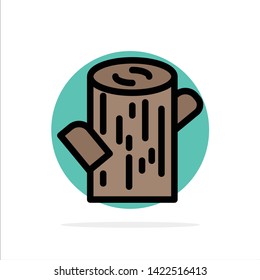 Log, Timber, Wood Abstract Circle Background Flat color Icon