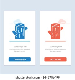 Log, Timber, Wood  Blue and Red Download and Buy Now web Widget Card Template