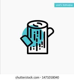 Log, Timber, Wood turquoise highlight circle point Vector icon. Vector Icon Template background