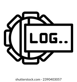 Log user icon outline vector. Online web. New password