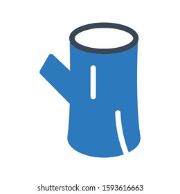 log vector glyph color icon 